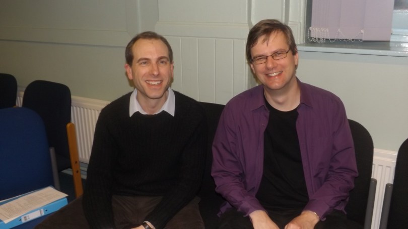 David Sterratt (Chair) and Edmund Farrow (Treasurer) at a Parent Council meeting